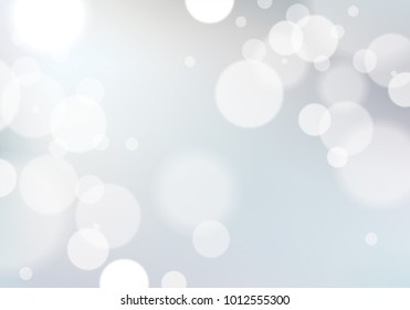 Out of focus blurred lights background. Bokeh effect texture. Beautiful vector abstract illustration. Perfect abstraction with copy space for text.