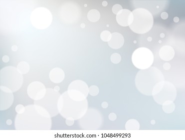 Out of focus blurred lights background. Bokeh effect texture. Beautiful vector abstract illustration. Perfect abstraction with copy space for text.
