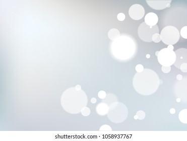 Out of focus blurred lights background. Bokeh effect texture. Beautiful vector abstract illustration. Perfect abstraction with copy space for text.