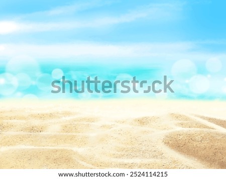 out of focus sea beautiful beach emerald green sea background clipart