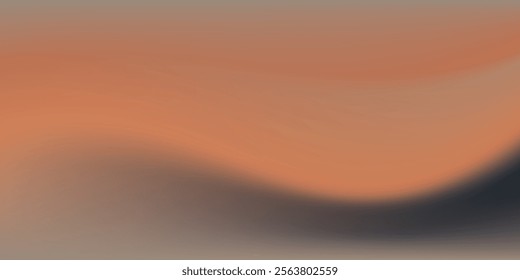 Out of focus sun setting over the ocean glowing orange with dark blue background. illustration eps10