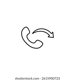 Out going Call illustration line icon icons design