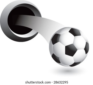 aus dem Loch-Fußballball