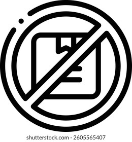 out icon. Thin Linear Style Design Isolated On White Background