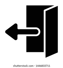 Out Icon, Vector Illustration,User Interface Glyph