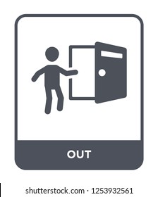 out icon vector on white background, out trendy filled icons from Humans collection, out simple element illustration