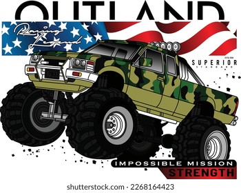 out land trip, vector image typography illustration design graphic printing