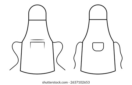 Out line Apron icon vector. Silhouette of apron symbol and sign. Apron symbol design for mobile concept, logo and web design. Vector illustration.