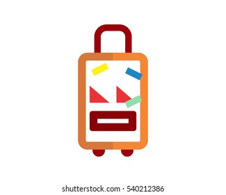 out line bag travel vacation holiday image vector icon logo symbol