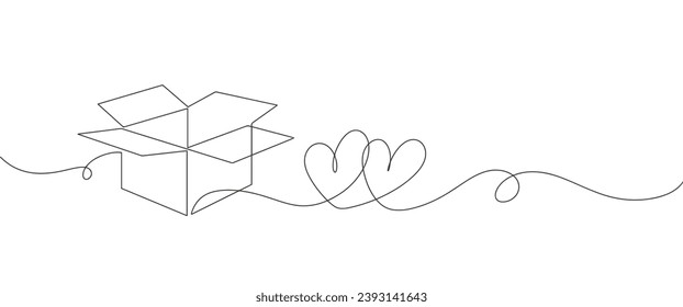 Out line drawing of gift box. Wrapped surprise package for christmas or birthday party .Party and celebration. Gift box line art outline vector illustration