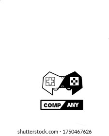 out line logo vector joystick or joypad gaming