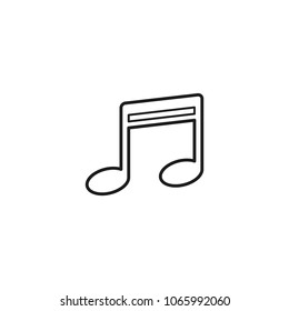 out line music note icon 