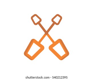 out line spade travel vacation holiday image vector icon logo symbol