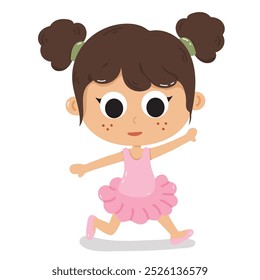 out line vector illustration girl dancing ballet