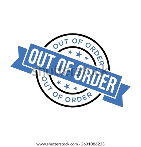 Out of Order Letter Rubber Stamp Template Design