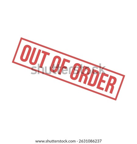 Out of Order Letter Rubber Stamp Template Design