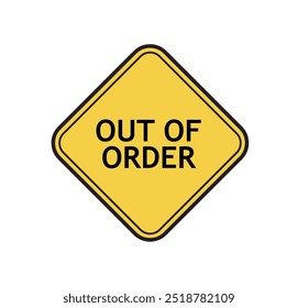out of order text information sign