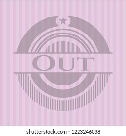 Out pink emblem