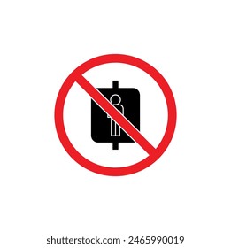 Out of service sign on white background