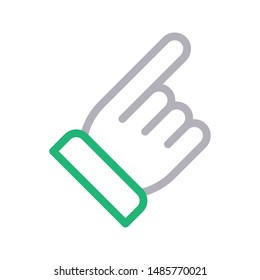 out sign colour line vector icon