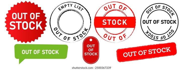 out of stock market shop ads advertise sold out item products unavailable design icon design stamp collection
