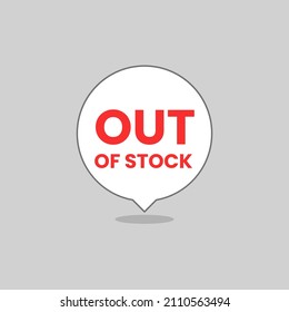 Out of stock product not available sold out icon label sign design vector