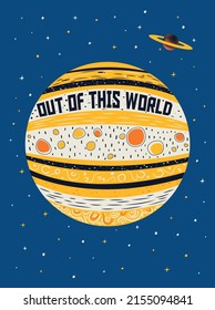 "Out of the world"-Thema nahtlose Vektorgrafik-Design. Kann für Baby, Kinder, Tee-T-Shirt-Druck, Kinder tragen, Baby-Dusche, Poster, Wallpaper, Feiern, Gruß und Einladung verwendet werden.