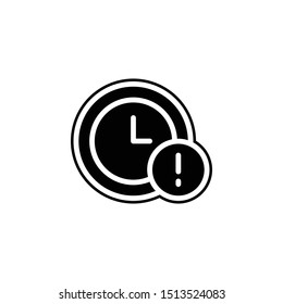 Out of time icon. Simple glyph, flat vector of time icons for ui and ux, website or mobile application