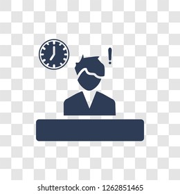 Out of time icon. Trendy Out of time logo concept on transparent background from Human Resources collection
