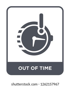 out of time icon vector on white background, out of time trendy filled icons from Time management collection, out of time simple element illustration