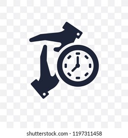 Out of time transparent icon. Out of time symbol design from Time managemnet collection.
