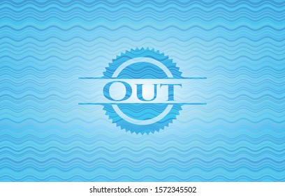 Out water representation emblem. Vector Illustration. Detailed.