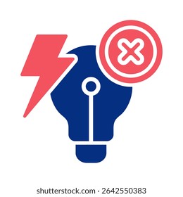 Nichtverfügbarkeitssymbolelement für Design