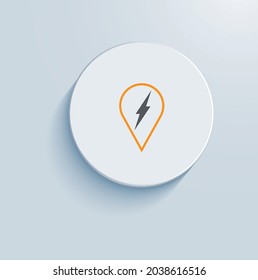 Cortes en el diseño del vector de iconos de mapa