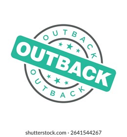 Outback Letter Rubber Stamp Vector Design Template