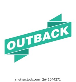 Outback Letter Rubber Stamp Vector Design Template