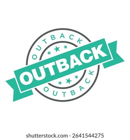 Outback Letter Rubber Stamp Vector Design Template