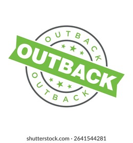 Outback Letter Rubber Stamp Vector Design Template