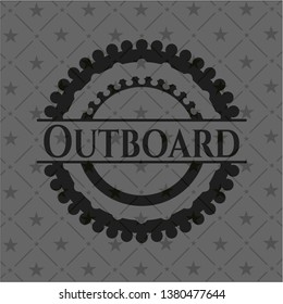 Outboard black badge