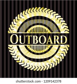 Outboard gold badge or emblem
