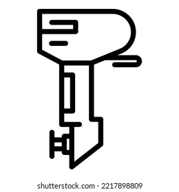 Outboard motor icon outline vector. Engine boat. Art fishing
