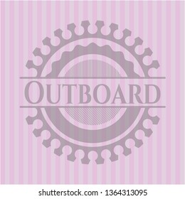 Outboard pink emblem