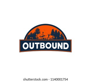 Outbound Badge Design Logo