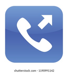 Outbound call vector flat icon