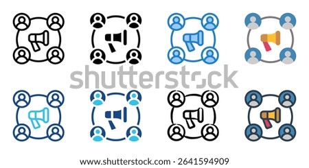 Outbound icon set multiple style collection 
