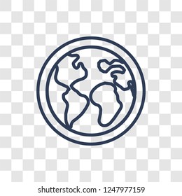 Outbound icon. Trendy linear Outbound logo concept on transparent background from Architecture and Travel collection
