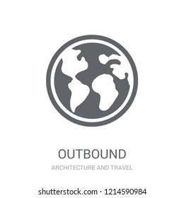 Outbound icon. Trendy Outbound logo concept on white background from Architecture and Travel collection. Suitable for use on web apps, mobile apps and print media.