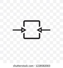 Outbound vector linear icon isolated on transparent background, Outbound transparency concept can be used for web and mobile
