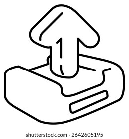Outbox estilo de Vector de iconos 3d para la interfaz de usuario de comunicación Estilo de línea.