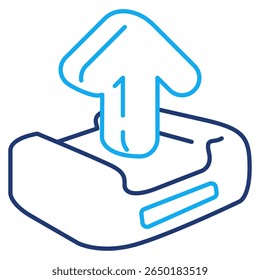 Outbox 3d icon vector style for communication user interface Dual Line style.